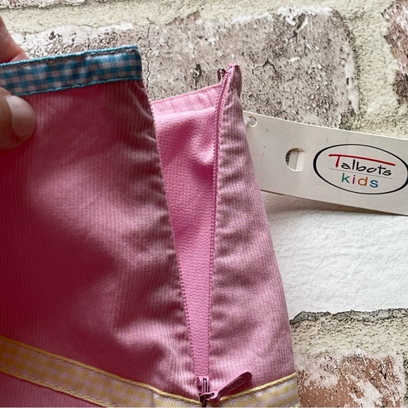 Talbots Kids Pink Skirt Skort 100% Cotton | Gingham Ribbon Design |Girls Size 10 - Picture 4 of 8